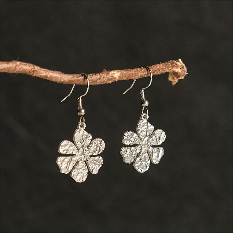 Buddha Stones Elegant Titanium Steel Balance Hammer Marks Earrings - image 9