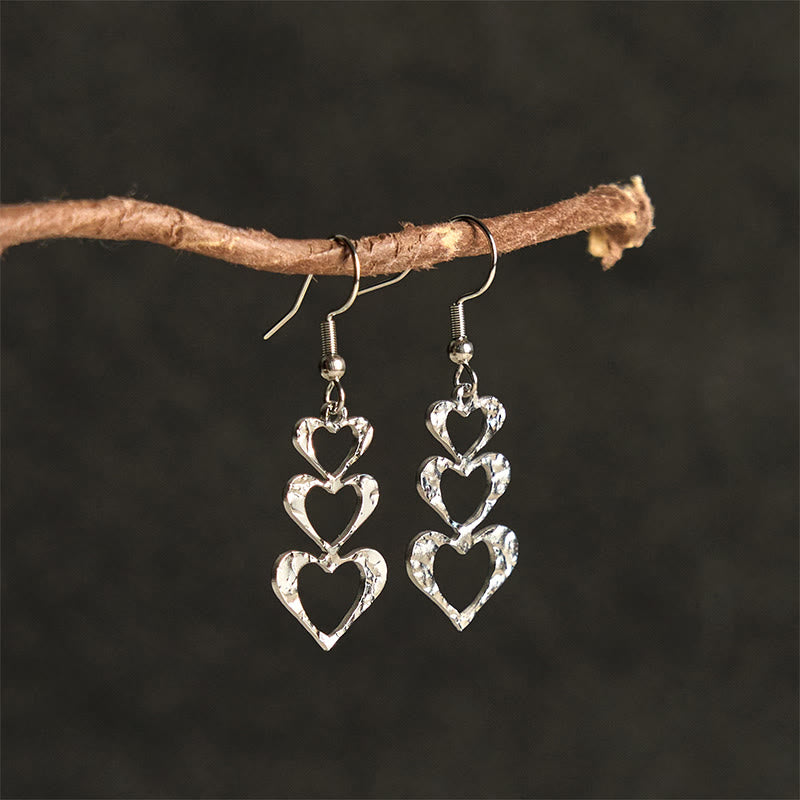 Buddha Stones Elegant Titanium Steel Balance Hammer Marks Earrings - image 14