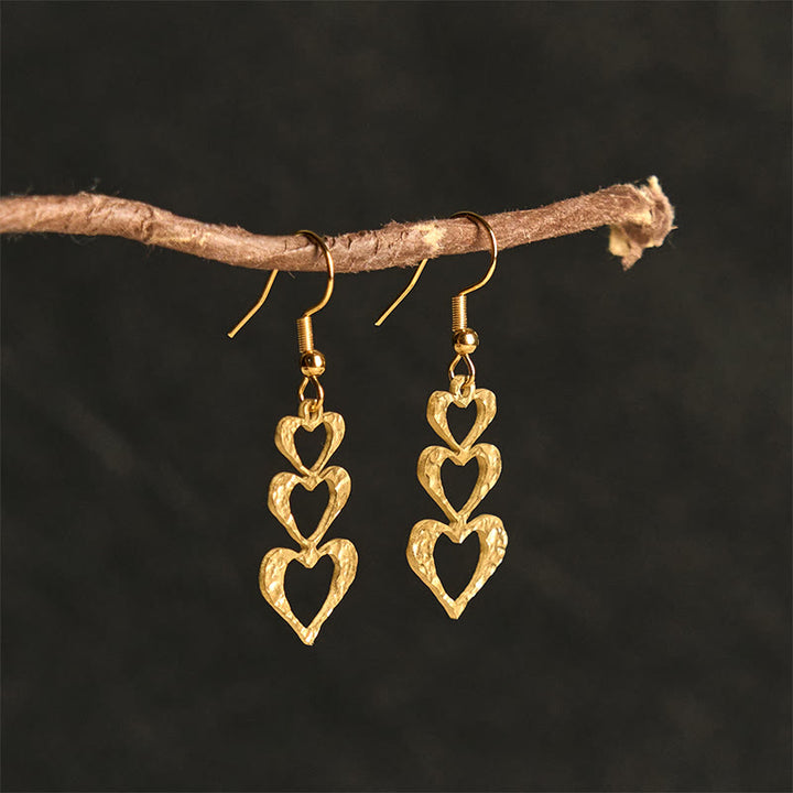 Buddha Stones Elegant Titanium Steel Balance Hammer Marks Earrings - image 12