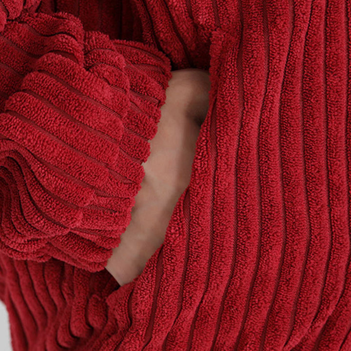 Buddha Stones Men's Chinese Plain Frog-Button Long Sleeve Cotton Corduroy Jacket With Pockets - image 15