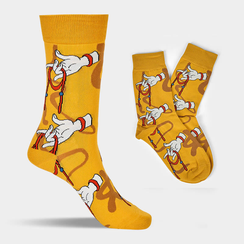 Buddha Stones Casual Sacred Buddha Hand Holding Red Rope Micro Crew Women's Socks - image 4