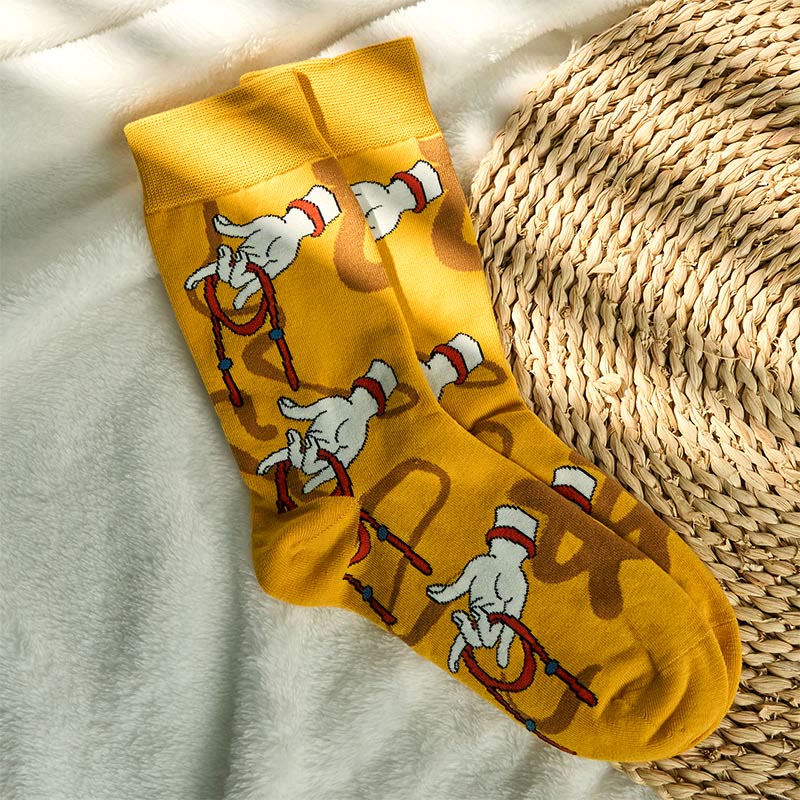 Buddha Stones Casual Sacred Buddha Hand Holding Red Rope Micro Crew Women's Socks - image 1