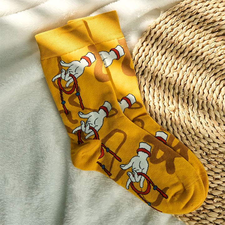 Buddha Stones Casual Sacred Buddha Hand Holding Red Rope Micro Crew Women's Socks - image 1