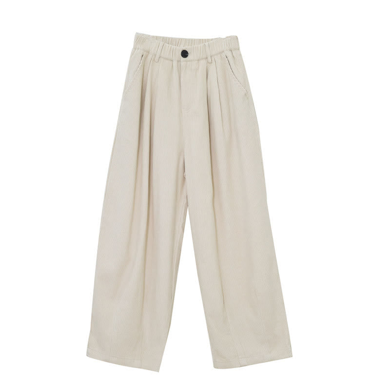 Buddha Stones Women's High Waist Zipper Design Wide Leg Cotton Corduroy Pants With Pockets - Beige - US6,UK/AU10,EU38 (L) - image 17