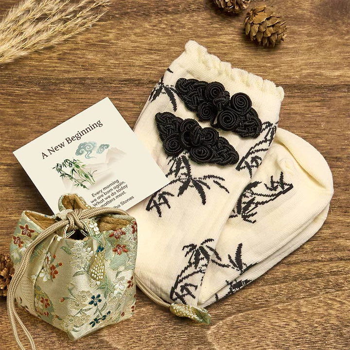 Buddha Stones "A New Beginning" Bamboo Micro Crew Women's Socks Includes Gift Message Card - FloralWhite - One Size Fits Most (US 5.5-8.5,EU 36–40,UK/AU 3.5-6.5,AISA 23–25 cm) - Deluxe Gift Bag (+$12.59) - image 20