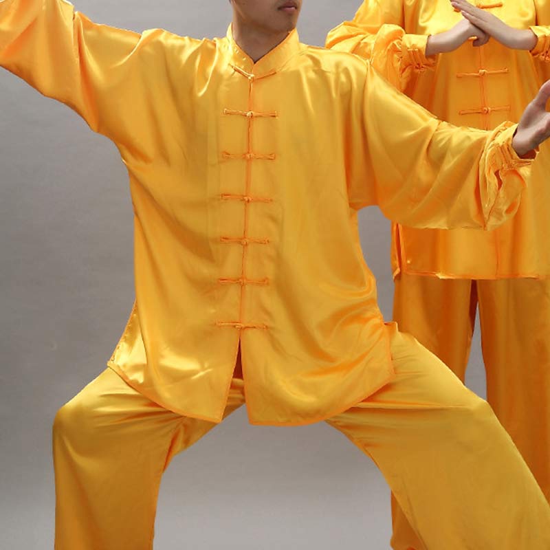 Simple Pattern Meditation Prayer Spiritual Zen Tai Chi Qigong Practice Unisex Clothing Set - Gold - 3XL-FIT FOR US/UK/AU/EU-2XL - image 26