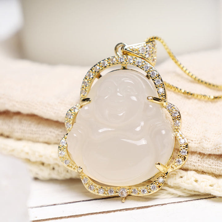 Buddha Stones Good Luck Laughing Buddha Necklace - image 23