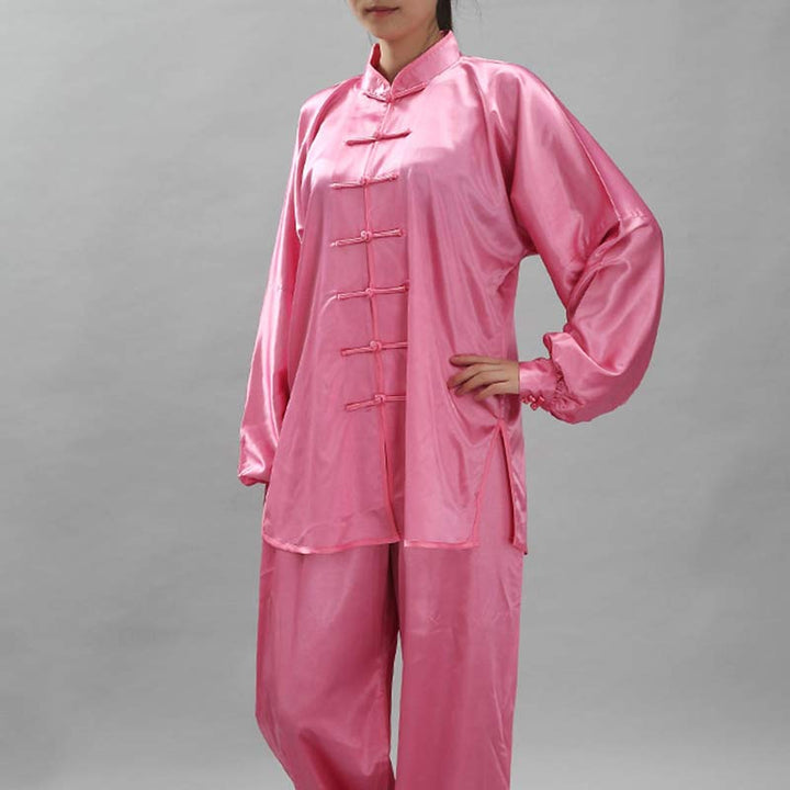 Simple Pattern Meditation Prayer Spiritual Zen Tai Chi Qigong Practice Unisex Clothing Set - Pink - XS-FIT FOR US/UK/AU/EU-13-14Y - image 17