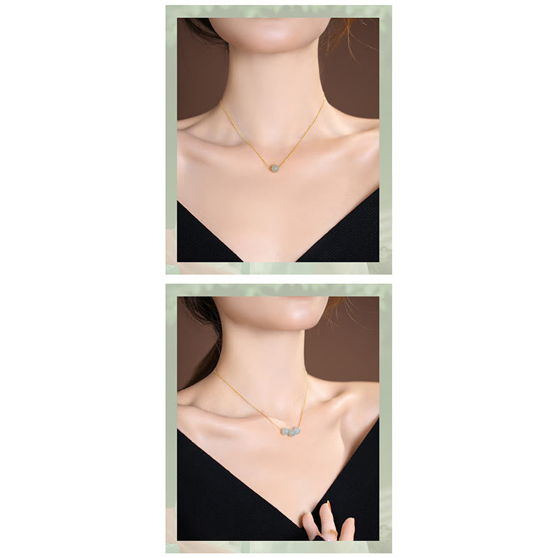 925 Sterling Silver Natural Hetian Jade Cyan Jade Luck Laughing Buddha Butterfly Necklace Pendant - image 15