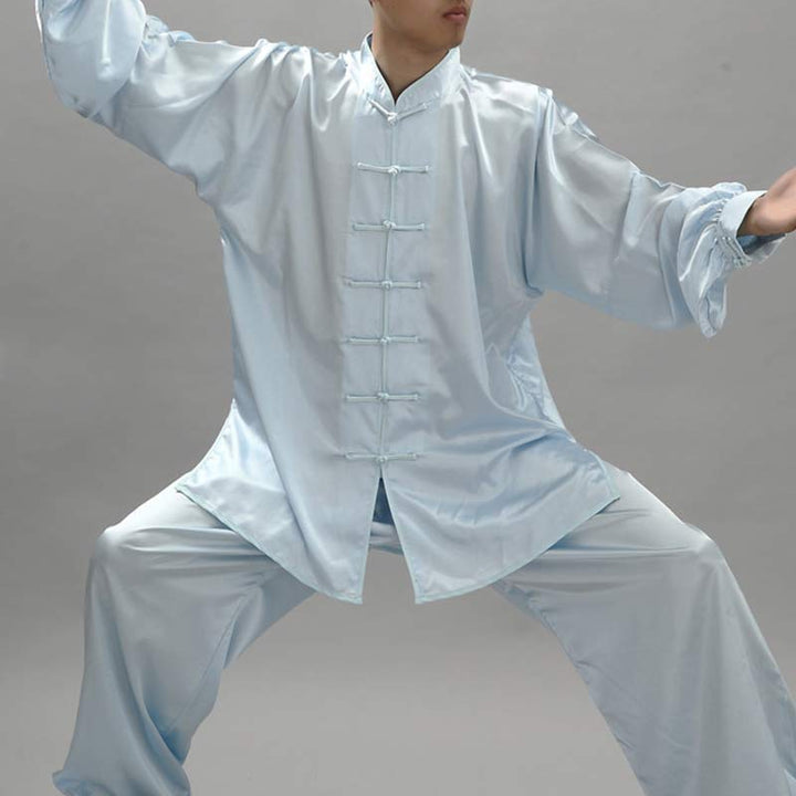 Simple Pattern Meditation Prayer Spiritual Zen Tai Chi Qigong Practice Unisex Clothing Set - Light Blue - 3XL-FIT FOR US/UK/AU/EU-2XL - image 10
