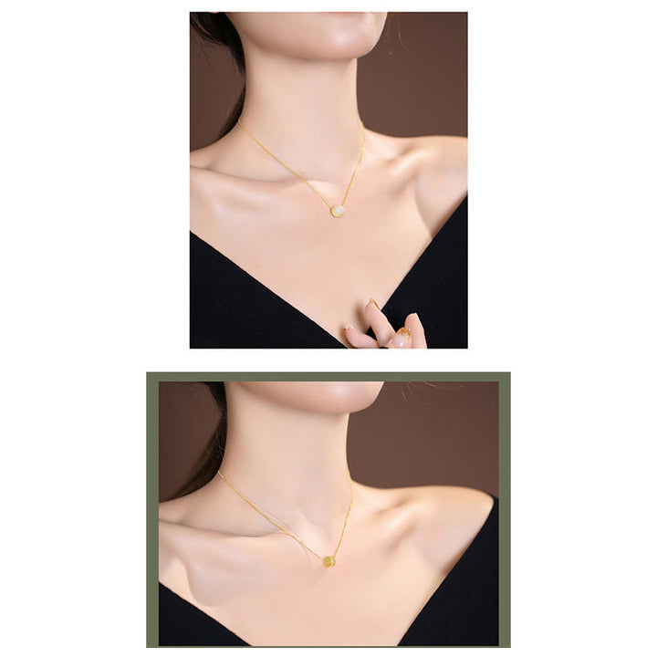 925 Sterling Silver Natural Hetian Jade Cyan Jade Luck Laughing Buddha Butterfly Necklace Pendant - image 32