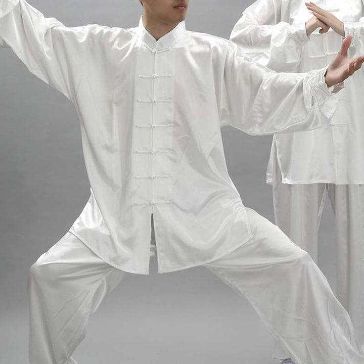 Simple Pattern Meditation Prayer Spiritual Zen Tai Chi Qigong Practice Unisex Clothing Set - White - 3XL-FIT FOR US/UK/AU/EU-2XL - image 7