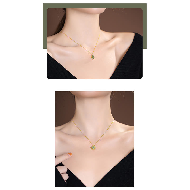 925 Sterling Silver Natural Hetian Jade Cyan Jade Luck Laughing Buddha Butterfly Necklace Pendant - image 22