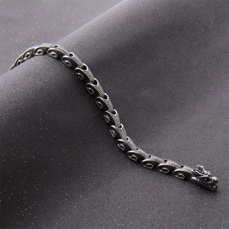 Buddha Stones Dragon Pattern Titanium Steel Protection Necklace Pendant Bracelet - image 6
