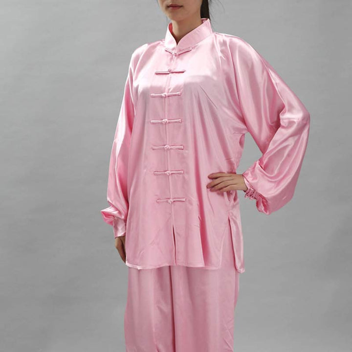 Simple Pattern Meditation Prayer Spiritual Zen Tai Chi Qigong Practice Unisex Clothing Set - Light Pink - 2XL-FIT FOR US/UK/AU/EU-XL - image 15