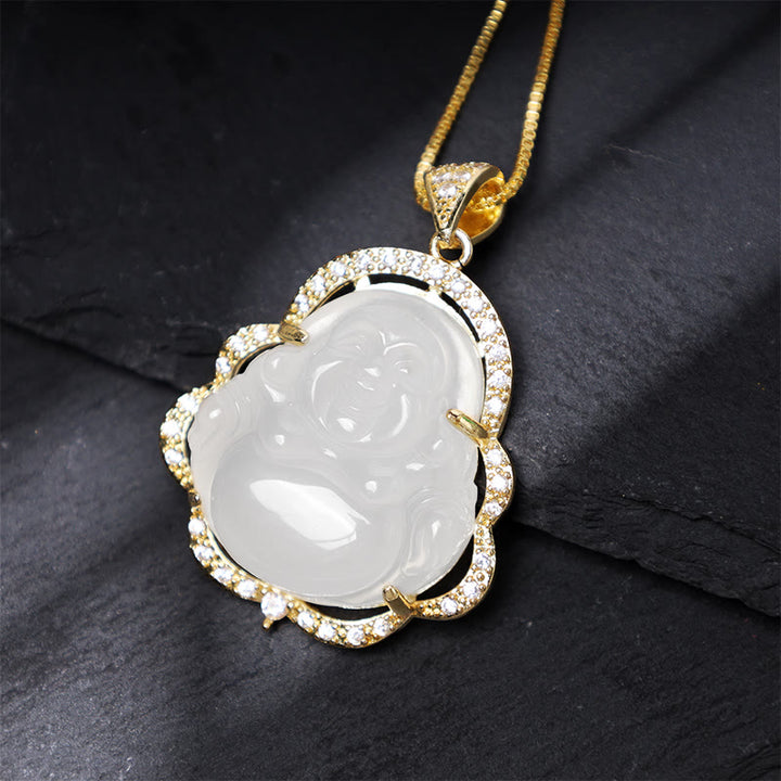 Buddha Stones Good Luck Laughing Buddha Necklace - image 22