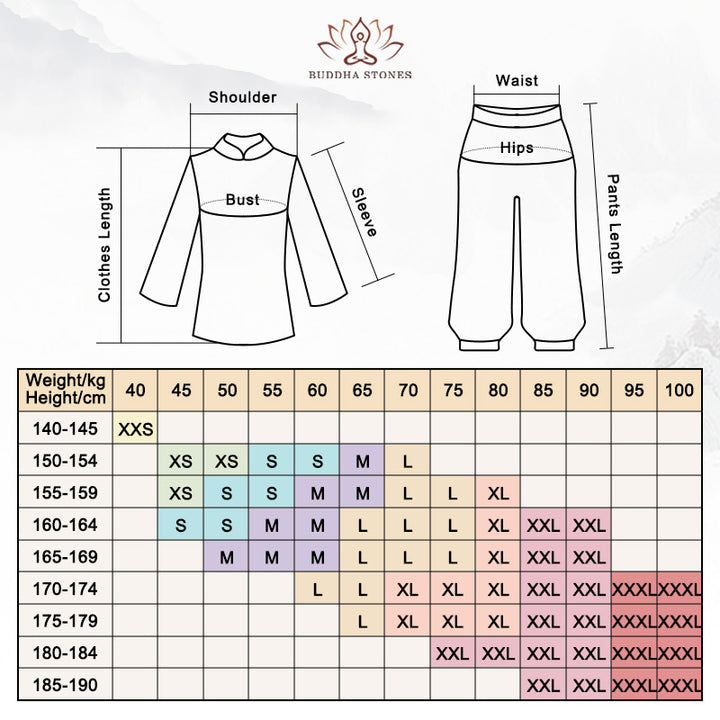 Simple Pattern Meditation Prayer Spiritual Zen Tai Chi Qigong Practice Unisex Clothing Set - image 31