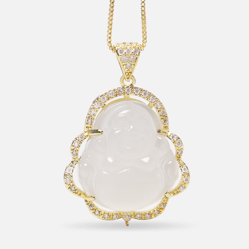 Buddha Stones Good Luck Laughing Buddha Necklace - image 21