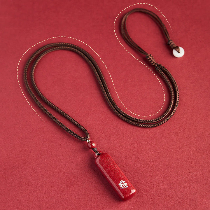 Chinese Zodiac Natal Buddha Cinnabar Amulet Protection String Necklace Pendant - image 7