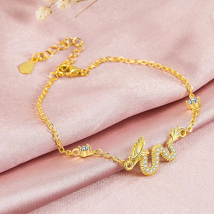 Buddha Stones 925 Sterling Silver Year Of The Dragon Auspicious Golden Dragon Luck Red Rope Chain Bracelet - image 13