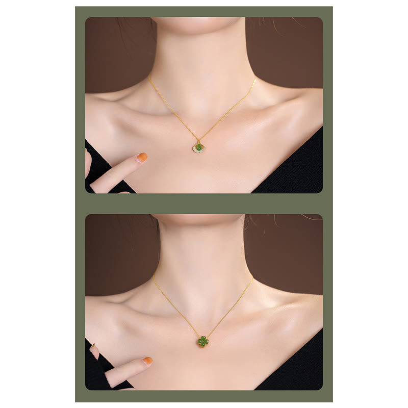 925 Sterling Silver Natural Hetian Jade Cyan Jade Luck Laughing Buddha Butterfly Necklace Pendant - image 39