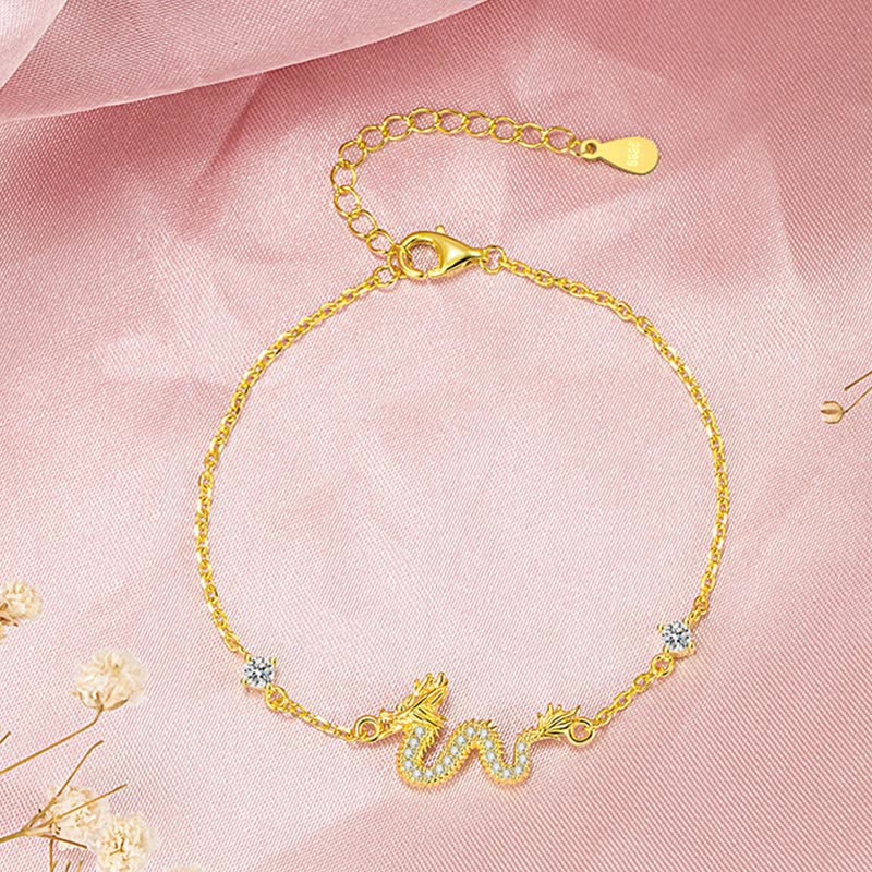 Buddha Stones 925 Sterling Silver Year Of The Dragon Auspicious Golden Dragon Luck Red Rope Chain Bracelet - image 14