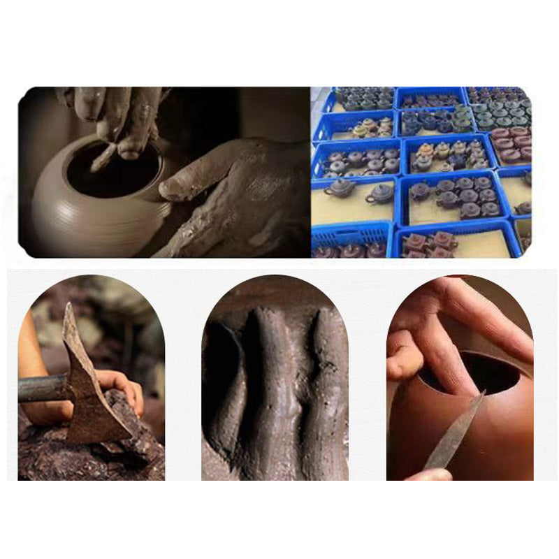 Buddha Stones Yixing Semi-handmade Yellow Green Purple Clay Kung Fu Teapot 240ml