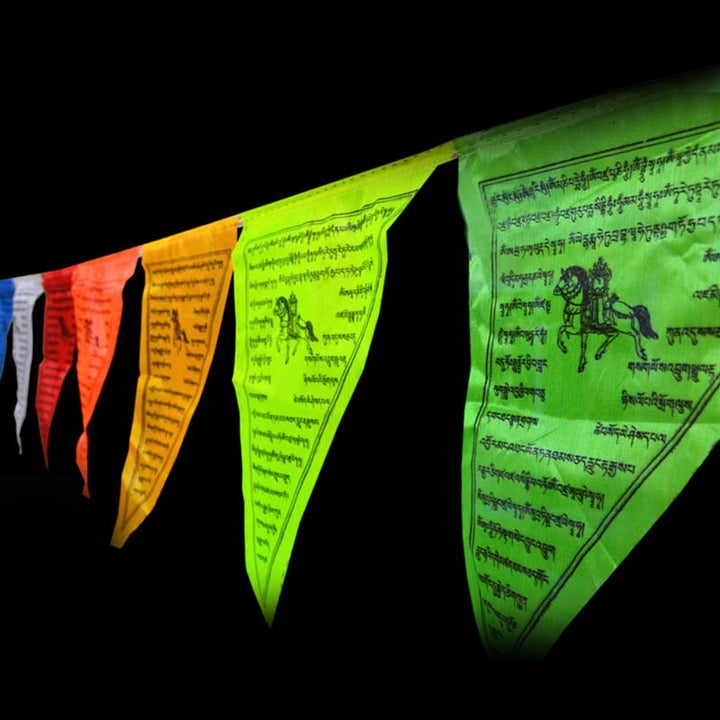 Tibetan Blessing Outdoor 25 Pcs Triangle Prayer Flag Decoration - image 4