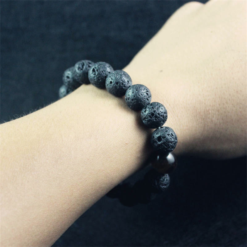 Buddha Stones Lava Rock Tiger Eye Stone Peace Healing Bracelet - image 3