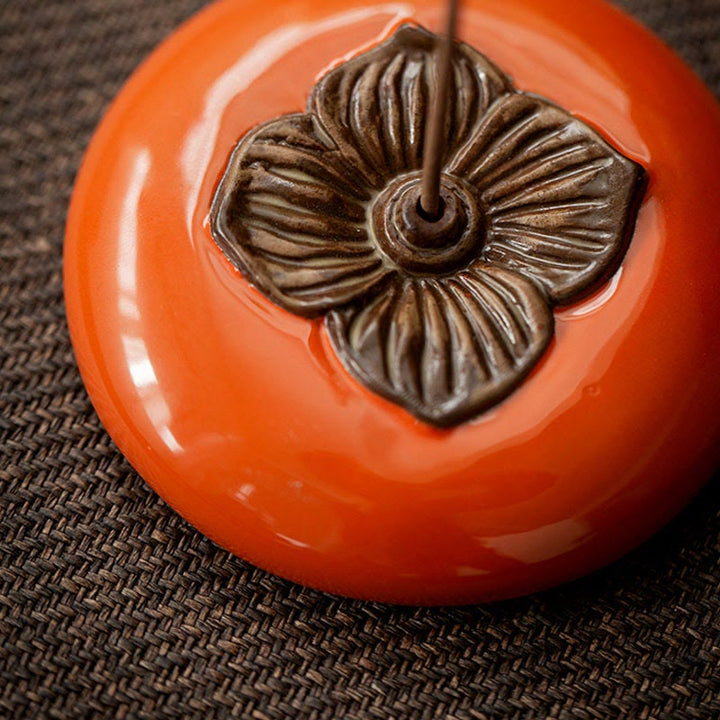 Persimmon Ceramic Meditation Healing Incense Burner Incense Holders - image 3