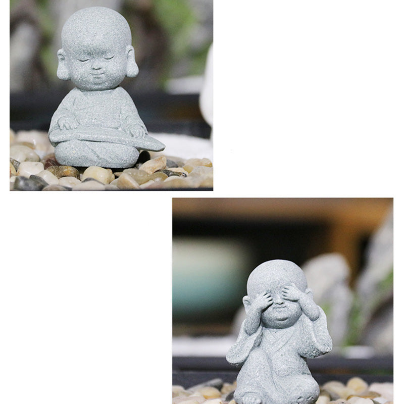 Buddha Stones Meditation Prayer Monk Buddha Statue Serenity Home Decoration - image 19