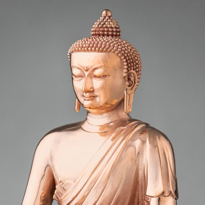 Gautama Shakyamuni Buddha Figurine Serenity Copper Statue Home Decoration - image 3
