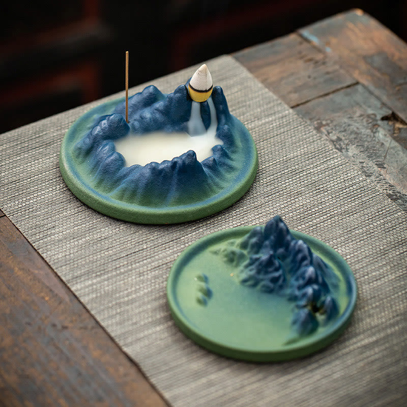 Creative Mountain River Ceramic Healing Backflow Incense Burner - image 21