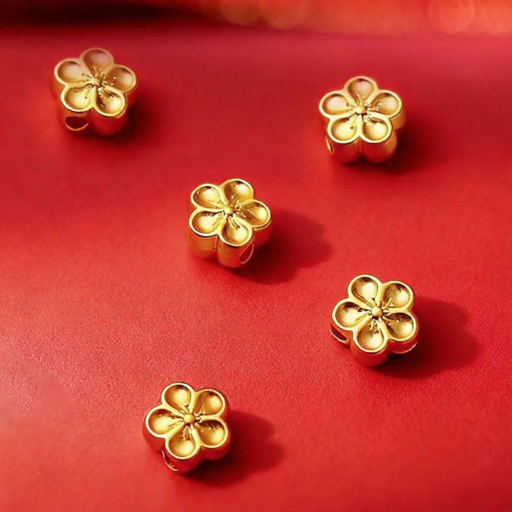Buddha Stones Adjustable Red String Gold Flower Protection Bracelet - image 4