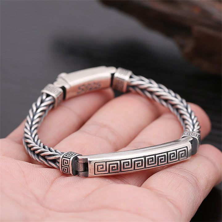 Swastika Pattern Engraved Luck Bracelet - image 5