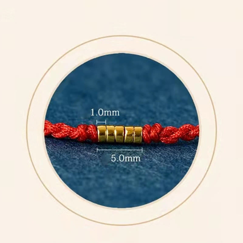 Buddha Stones "Blessings for Clear Connections" 925 Sterling Silver Lucky Golden Bead String Bracelet Anklet Includes Gift Message Card - image 19