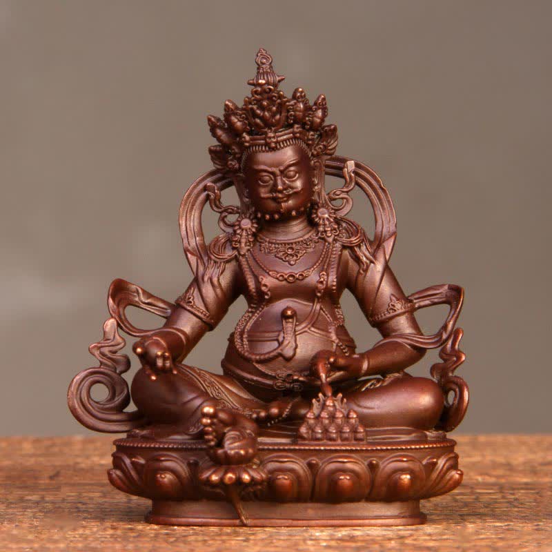 Yellow Jambhala Bodhisattva Figurine Compassion Copper Statue Home Office Decoration - 6cm*3cm*7cm - image 6