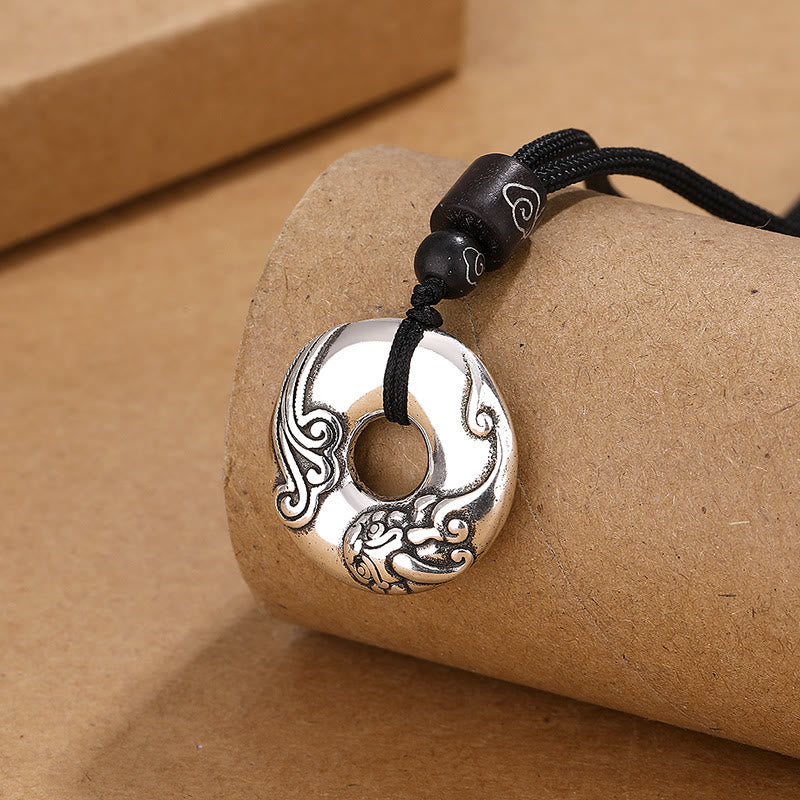 Buddha Stones PiXiu Peace Buckle Copper Wealth Necklace Pendant - image 2