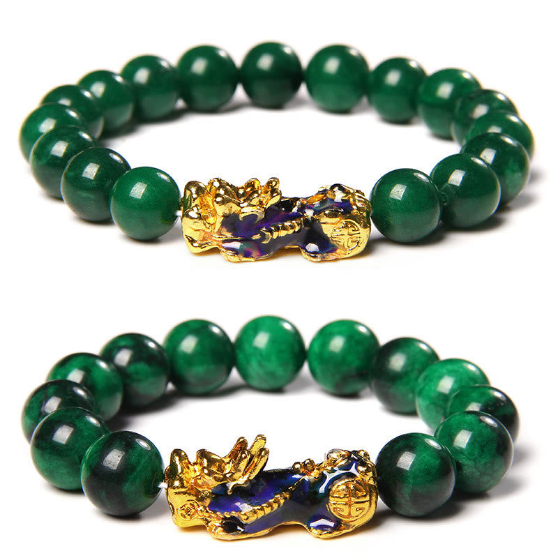 Buddha Stones Pixiu Jade Abundance Protection Bracelet - image 4