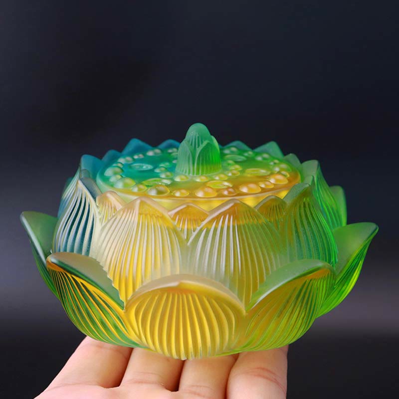 Lotus Liuli Crystal Healing Meditation Incense Burner - image 7