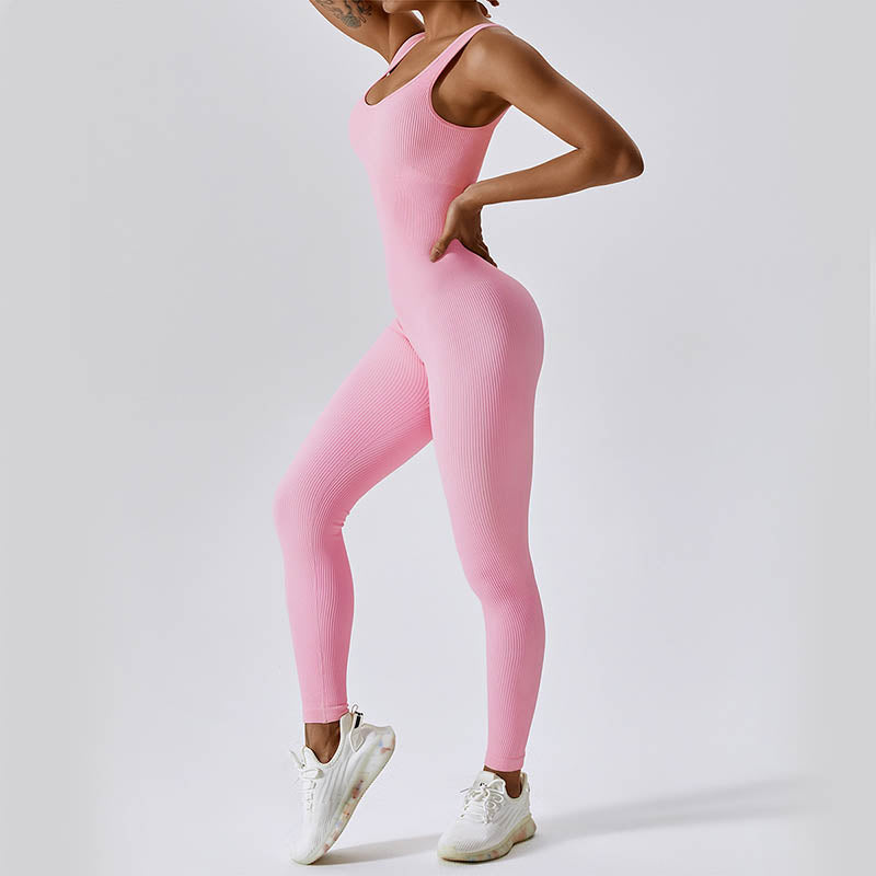 Buddha Stones Seamless High Stretch Jumpsuit Sports Fitness Yoga Women Bodysuit