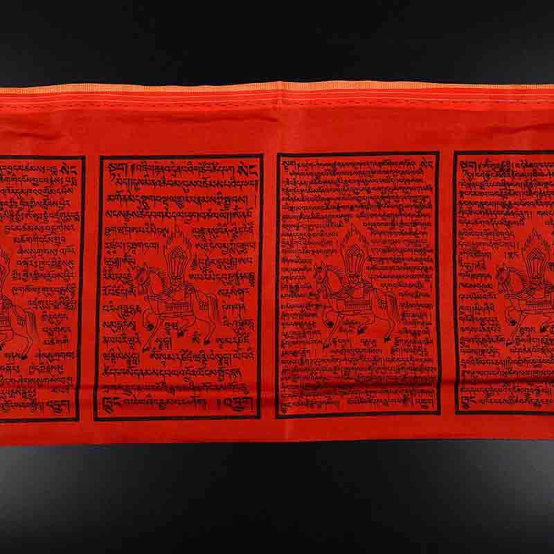 Buddha Stones Tibetan 5 Colors Silk Windhorse Auspicious Outdoor 25 Pcs Prayer Flag