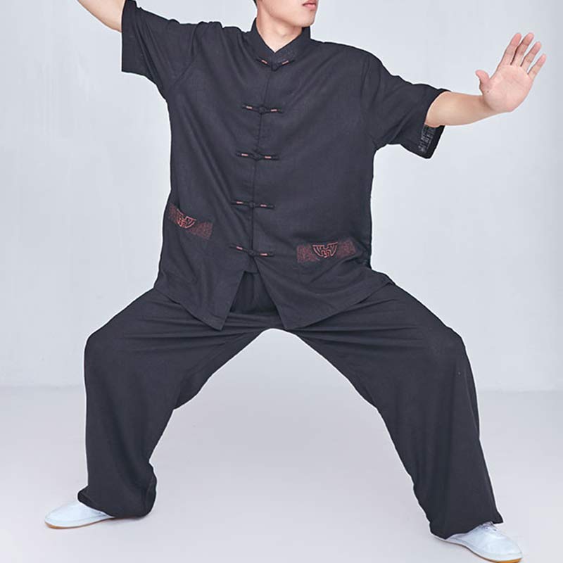 Buddha Stones Meditation Zen Prayer Spiritual Tai Chi Qigong Practice Unisex Embroidery Clothing Set - image 20