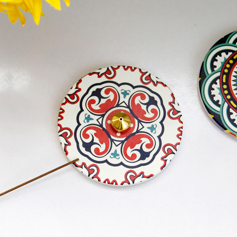 Colorful Pattern Ceramic Blessing Stick Incense Burner - image 23