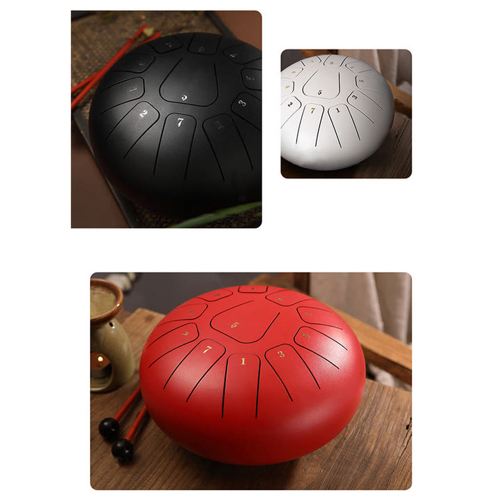 Buddha Stones Steel Tongue Drum Sound Healing Mindfulness Meditation Yoga Drum Kit 11 Note 8 Inch - image 24