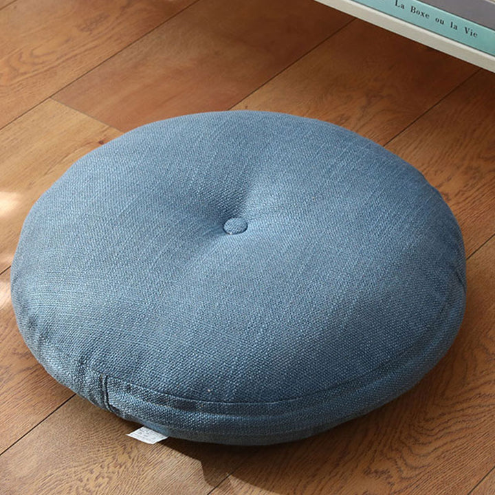 Lotus Simple Pattern Linen Meditation Seat Cushion Home Living Room Decoration - Detachable - 40cm*10cm - CornflowerBlue - image 11