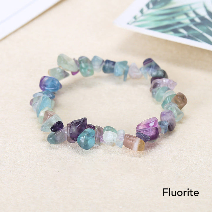 Natural Irregular Shape Crystal Stone Warmth Soothing Bracelet