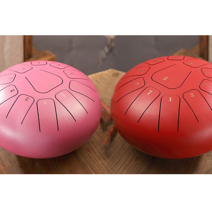 Buddha Stones Steel Tongue Drum Sound Healing Mindfulness Meditation Yoga Drum Kit 11 Note 8 Inch - image 23
