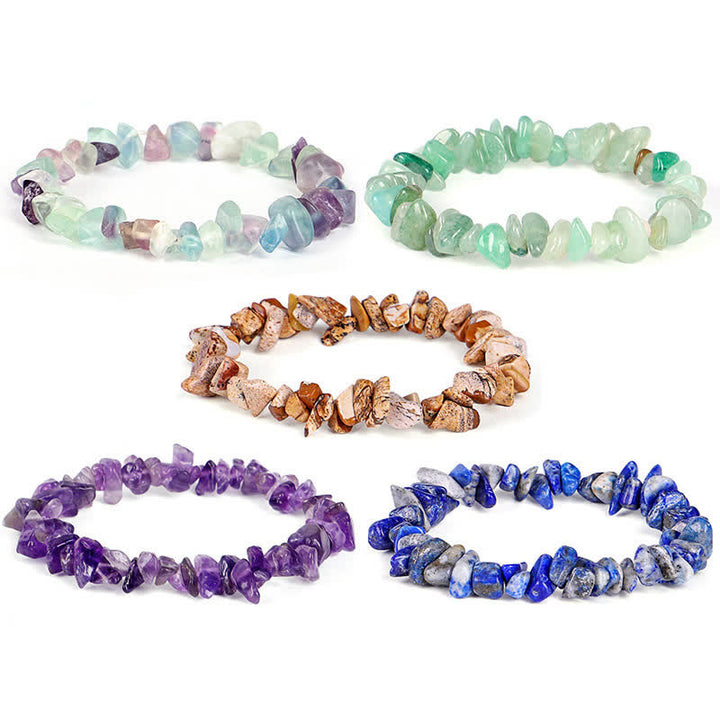 Buddha Stones Amethyst Lazurite Lapis Lazuli Various Crystal Stone Healing Positive Bracelet - image 1