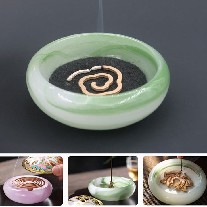 Buddha Stones Nine Tailed Fox Liuli Crystal Healing Meditation Incense Burner - image 15